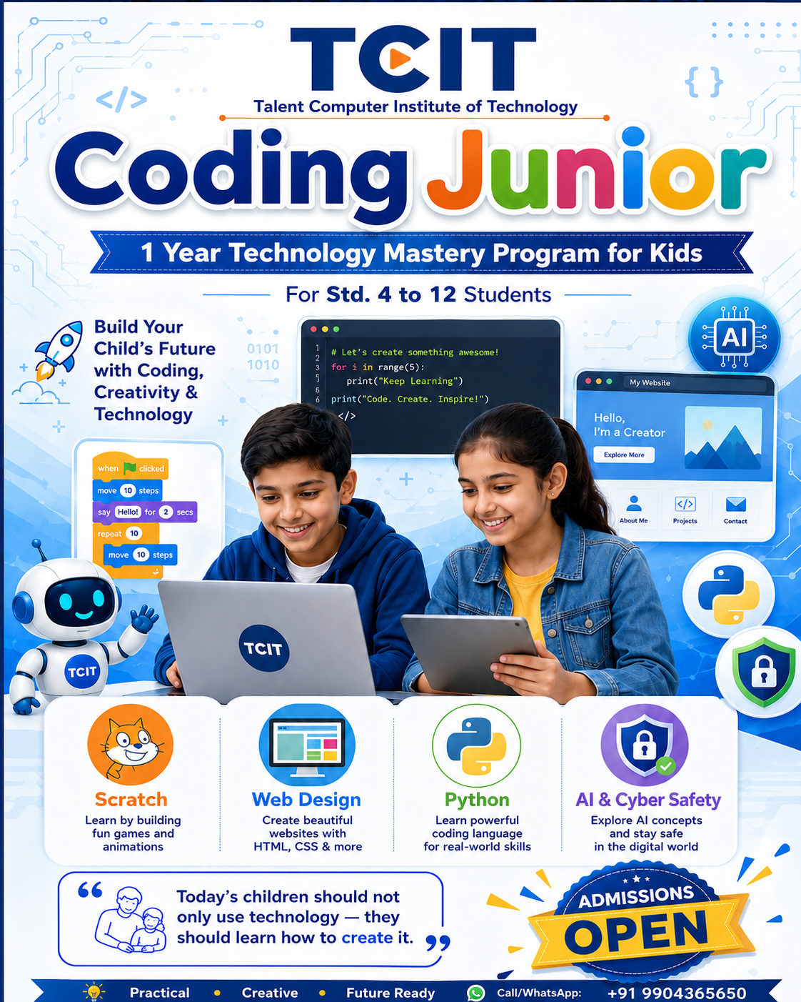 TCIT Coding Junior program brochure cover