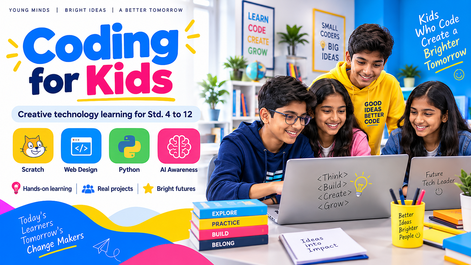 TCIT Jr Coding for Kids one year technology program banner